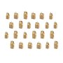 Adventskalender hus DIY kraft och guld - 24 delar