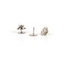 10 st platta silverf�rgade knappn�lar � 10 mm