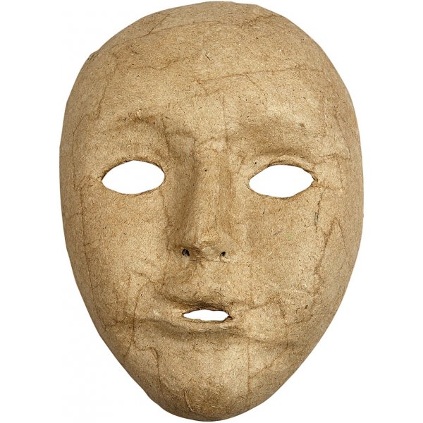 Helmasker av papier-maché - 17,5 x 12,5 cm Helmasker av papier-maché - 17,5 x 12,5 cm