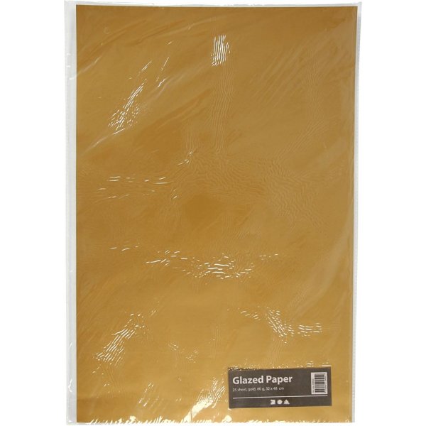 Glanspapper - guld - 25 ark Glanspapper - guld - 25 ark