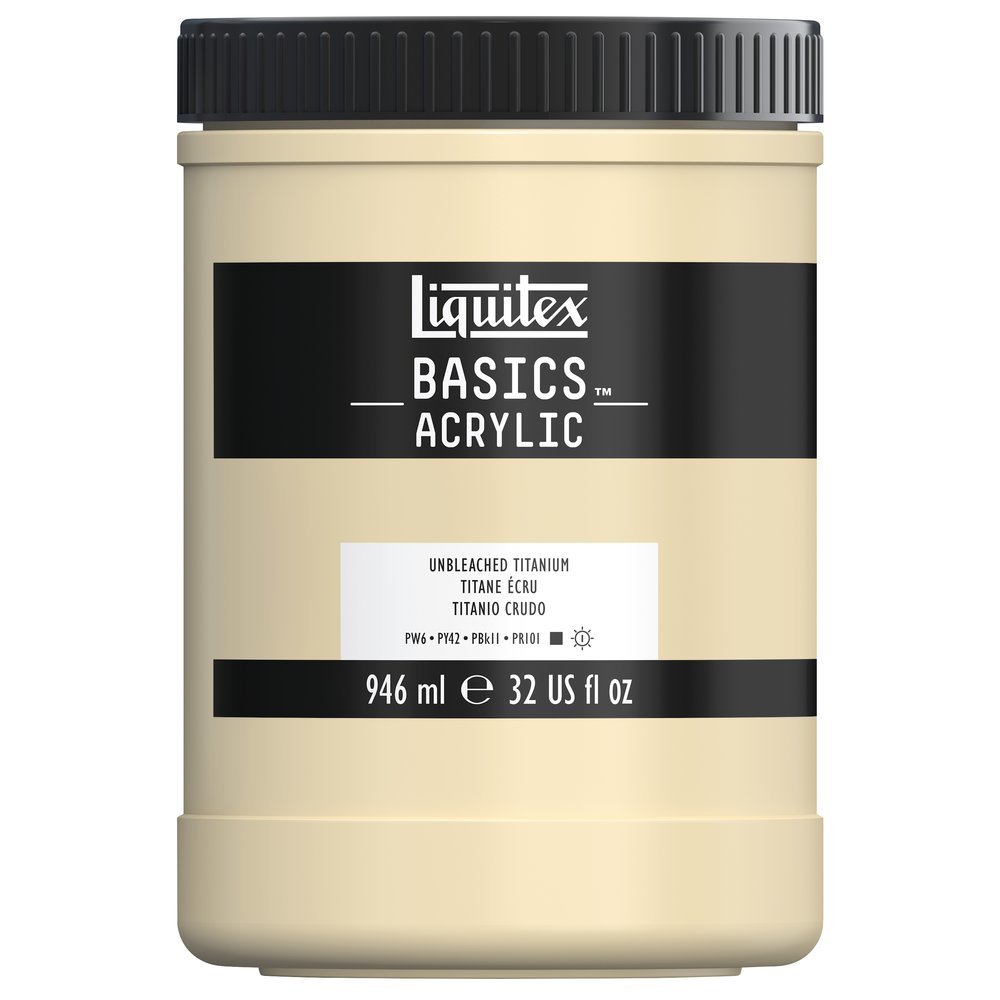 Akrylfärg - Liquitex Basics - 946ml - Unbleached Titanium - Akrylfärger, Konstnärsfärger