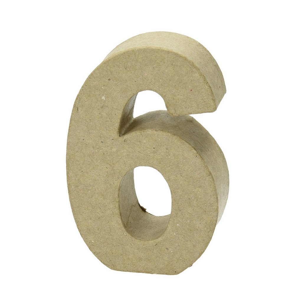 Antall H 10 x T 3 cm - 6 - Pappsiffer, Bokstaver og siffer, Pappartikler, Dekorstammer, Hobbymateriale, Håndverk