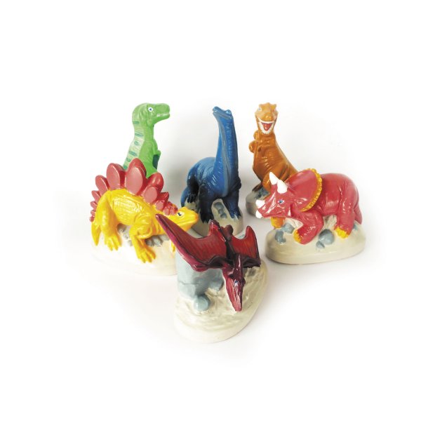 Formar i latex för gjutning av dinosaurier, 6-pack Formar i latex för gjutning av dinosaurier, 6-pack