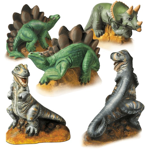 Gjut och m�la dinosaurier