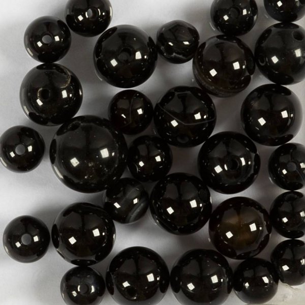 Agatp�rlor svart 10x10-15x6 mm - 28 st.
