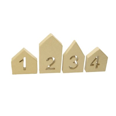 Hndverksramme Nummererte Hus 1-4 - 7x8,5-7x13,5 cm