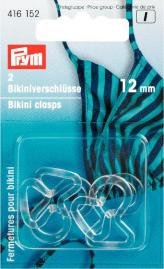 Spnnen fr bikini/skrp genomskinliga glor av plast 12 mm 2 st