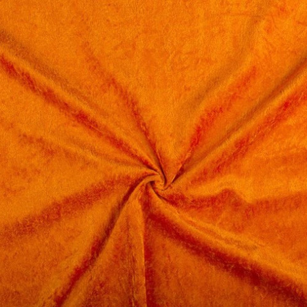Børstet fløyel - 235 Orange - Fløyelstoff, Tekstiler