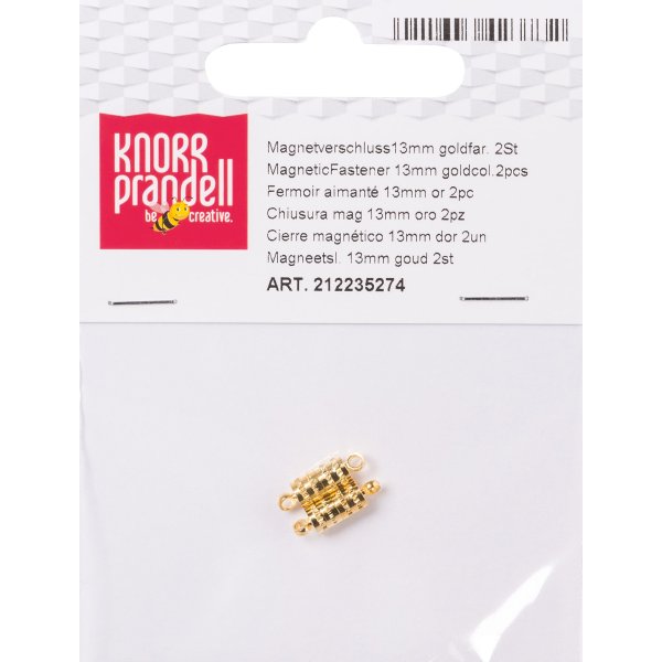 Magnetl�s 13 mm guld, 2-pack