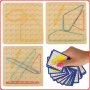 Geobräde träpussel med gummiband 15 x 15 cm - 40 delar och 24 mönsterkort Geobräde träpussel med gummiband 15 x 15 cm - 40 delar och 24 mönsterkort