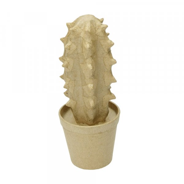 PappArt Figur - Oval kaktus i krukke
