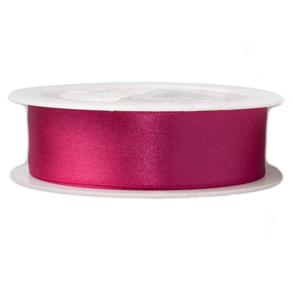 Dobbelt satengbånd 25mm 25m - Klar rosa - Satengbånd, Bånd & pyntebånd, Tekstilbånd og snorer