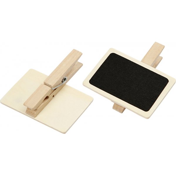 Tavle med klips - 6,8 x 4,7 cm - 100 stk Tavle med klips - 6,8 x 4,7 cm - 100 stk