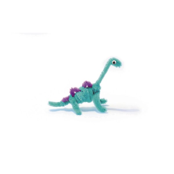 G�r-det-sj�lv-set med chenille och r�rliga �gon - m�nster dinosaurie