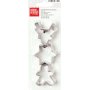 Utstickare julmotiv 3-pack i rostfritt st�l