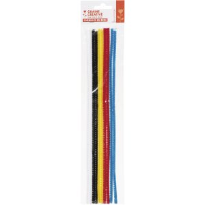 10 piprensare 6 mm, 5 f�rger, 30 cm