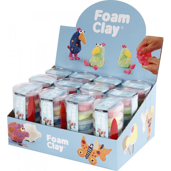 Foam Clay® - glitter färger - metallicfärger - 12 set Foam Clay® - glitter färger - metallicfärger - 12 set