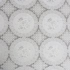 Vaxduk PVC Spets Rund - Ros vit