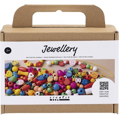 Mini DIY Mix smykker - glade farger