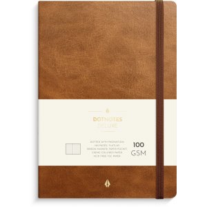 Dotnotes Deluxe A5 brune prikker Dotnotes Deluxe A5 brune prikker