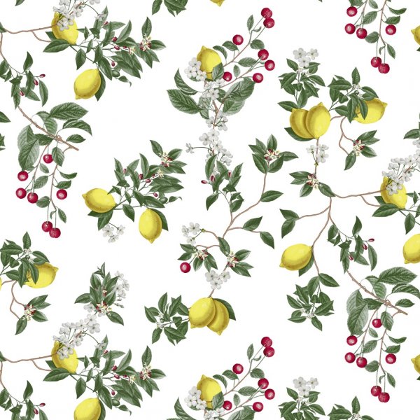 Vaxduk med Citroner motiv