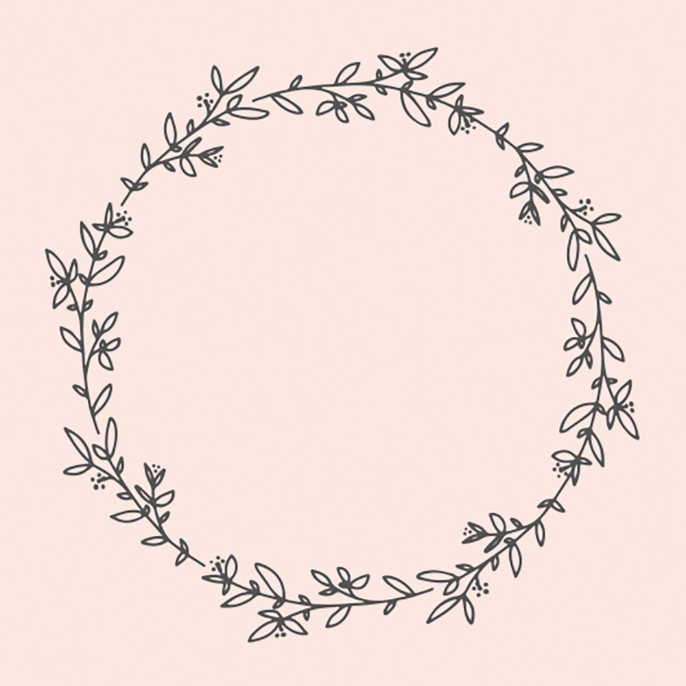 May&Berry Stempel 45x45 mm - Blomsterkrans - Øvrige stempler, Stempler, Scrapbooking, Håndværk