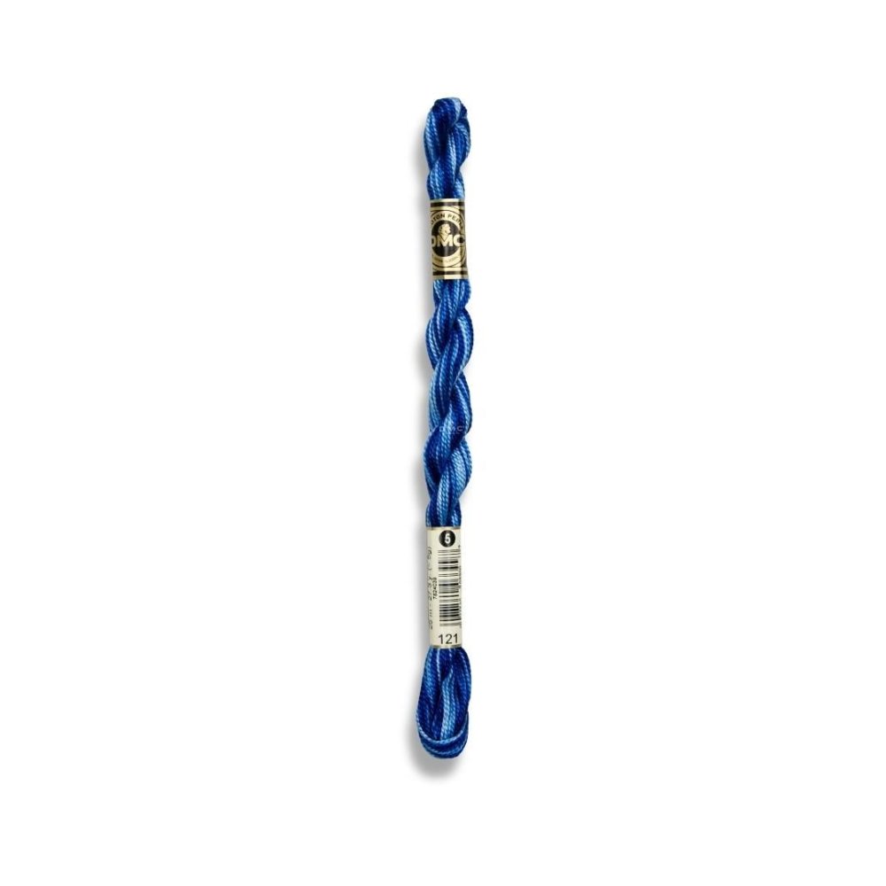 DMC Pearl Cotton Art. 115/5, 121 Variegated Delft Blue - Broderigarn, Garn, Sticka & virka
