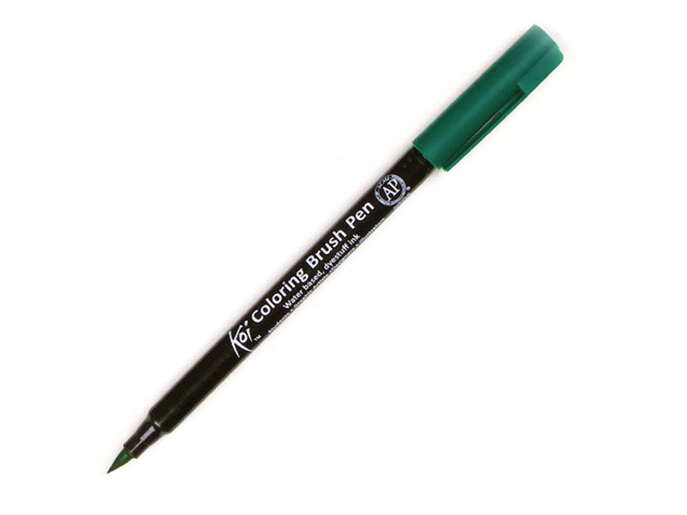 Koi Color Brush - Green - Fiberpenne, Penne, Penne, kridt & tusch