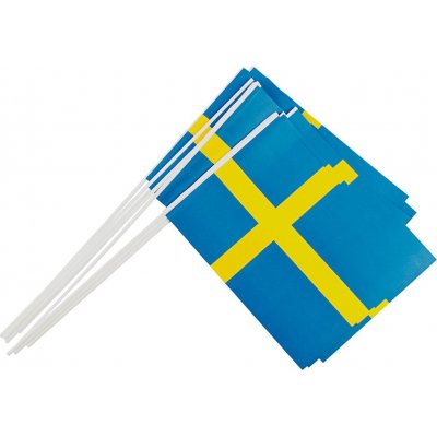 Papirflagg - Sverige - 10 stk