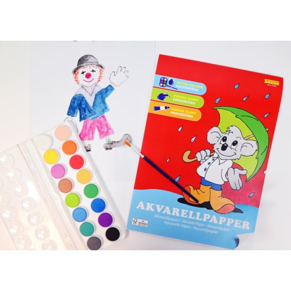 Akvarellblock A4 160 gsm 15 ark - FSC certifierat