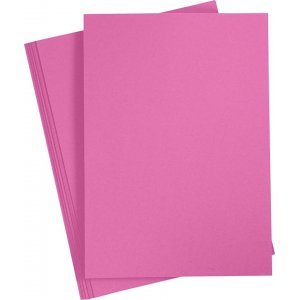 Farget papp - rosa - A4 - 180 g - 20 ark