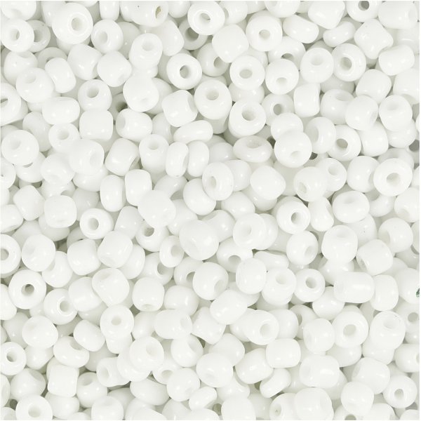 Rocaillepärlor - vit - 25 g Rocaillepärlor - vit - 25 g