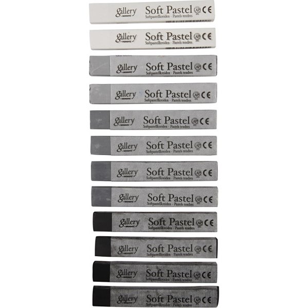 Gallery torrpastell - svart/vit harmoni - 12 st Gallery torrpastell - svart/vit harmoni - 12 st
