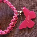 Kundbild Paracord start-kit 2mm x 2m - fuchsia, vit blå: Kanon kvalité! Blev ett...