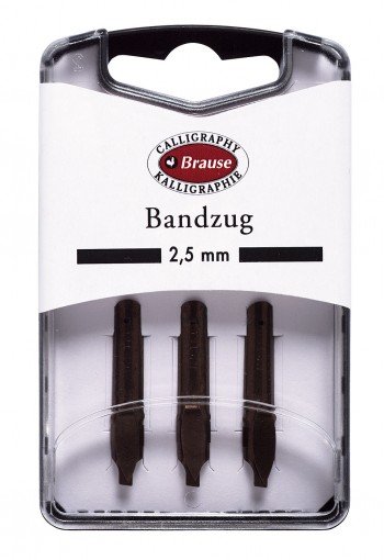 Bandzug 2.5 mm, 3 st/ask - Kalligrafistift, Kalligrafi, Pennor, kritor & tusch