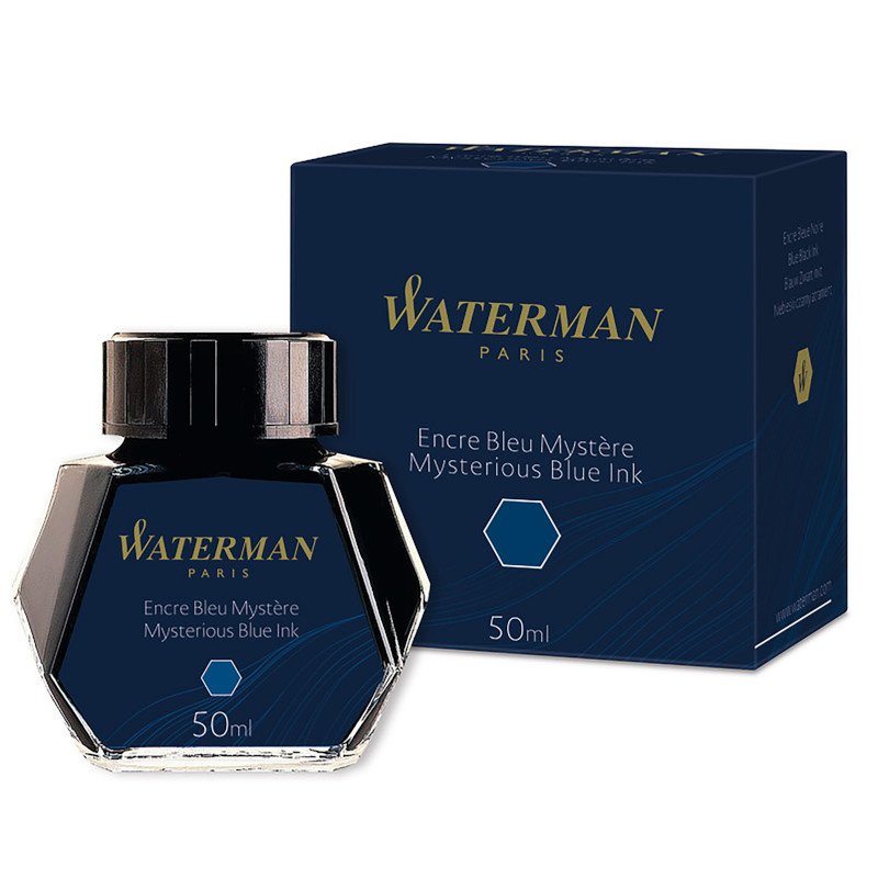 Ink Waterman - Blå-sort - Tusch & Blæk, Kunstnerfarver