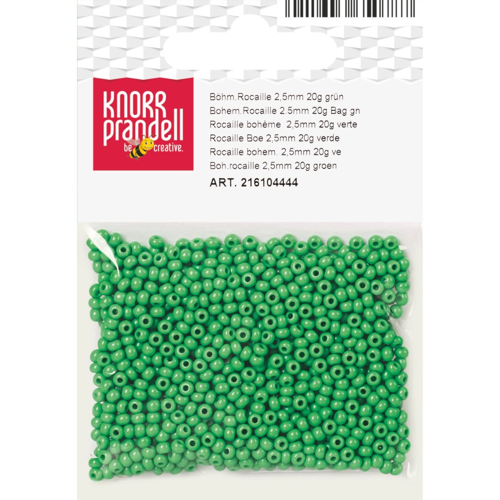 Rocailleperler 2,5 mm 20 g grønne - Blandinger av rocailleperler, Rocaillesperlor, Håndverk