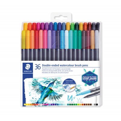 Dobbeltsidige akvarellpenner Design Journey - 36 penner
