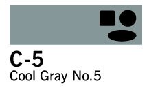 Copic Ciao - C-5 - Cool Grey No. 5 - Tuschpenne, Penne, Penne, kridt & tusch