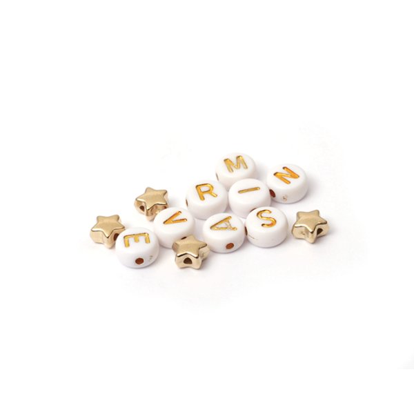 Bokstavperler Golden Touch - 1500 stk. Bokstavperler Golden Touch - 1500 stk.