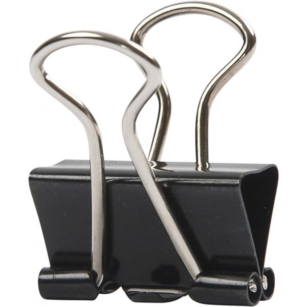 Clips - svart - 19 mm - 40 st Clips - svart - 19 mm - 40 st