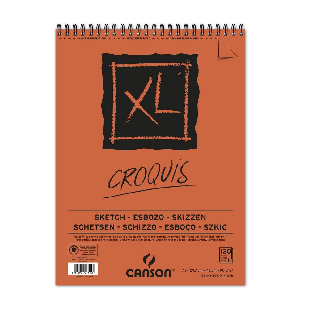 Canson XL Croquis 90 g - A3 - Skitseblok, Blok