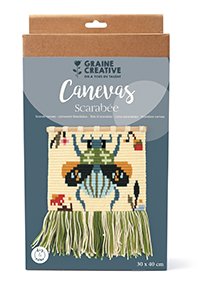 Broderikit med skalbagge i canvas Broderikit med skalbagge i canvas