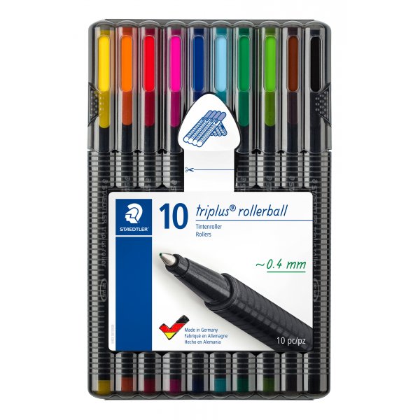Rollerballpenna triplus 0,4 mm - 10 pennor