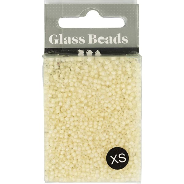 Rocaillepärlor matt frozen Vit 1,7 mm 25 g Rocaillepärlor matt frozen Vit 1,7 mm 25 g