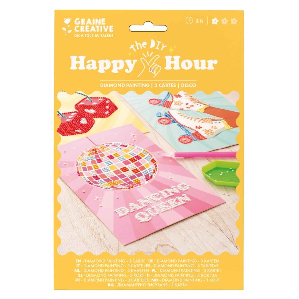 Diamond painting Happy Hour - Disco, 3 kort