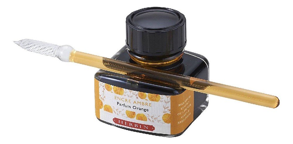 Blæk med duft 30 ml - Amber (Orange) - Tusch & Blæk, Kunstnerfarver