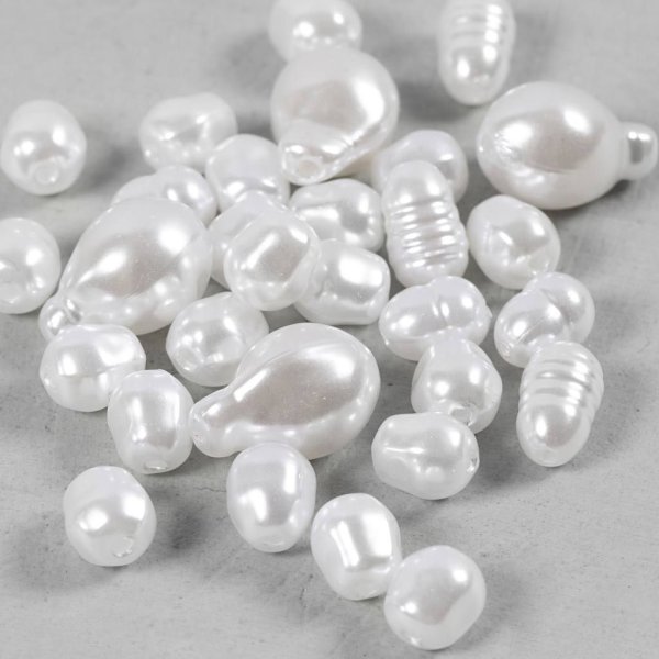 Vaxpärlor ovala 6–14 mm Blandade färger 30 st Vaxpärlor ovala 6–14 mm Blandade färger 30 st