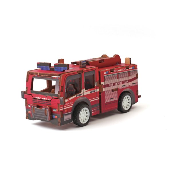 3D-modell i tr� - Brandbil