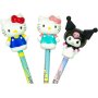 Hello Kitty 3D pennprydnader squishy - 3-pack